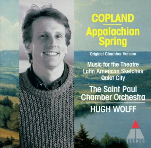 CD cover of Copland Appalchian Spring by Saint Louis Chamber Orchestra conducted by Hugh Wolff
