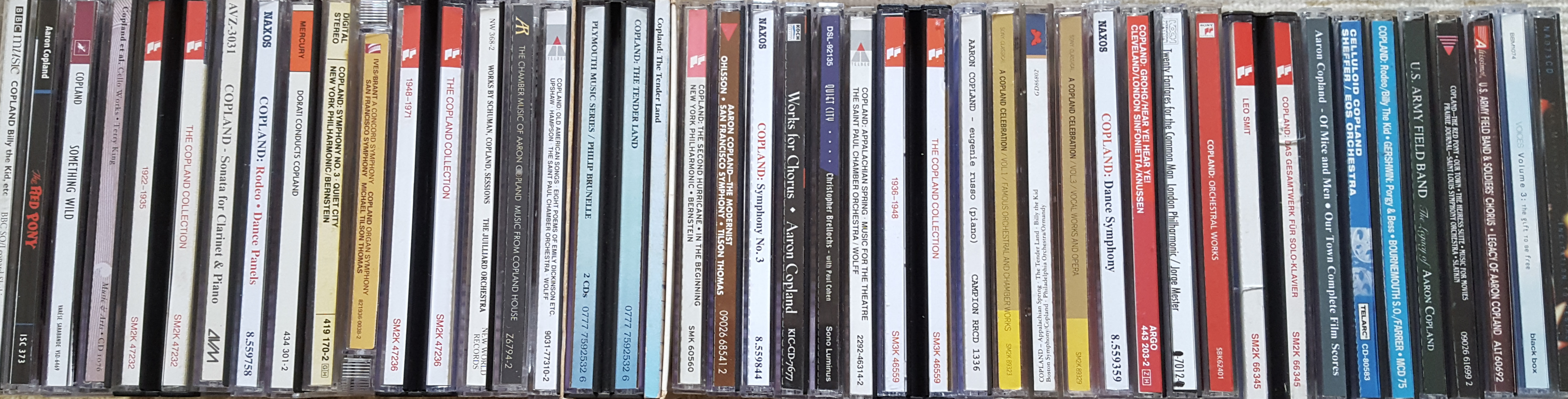 CD library of Copland recordings