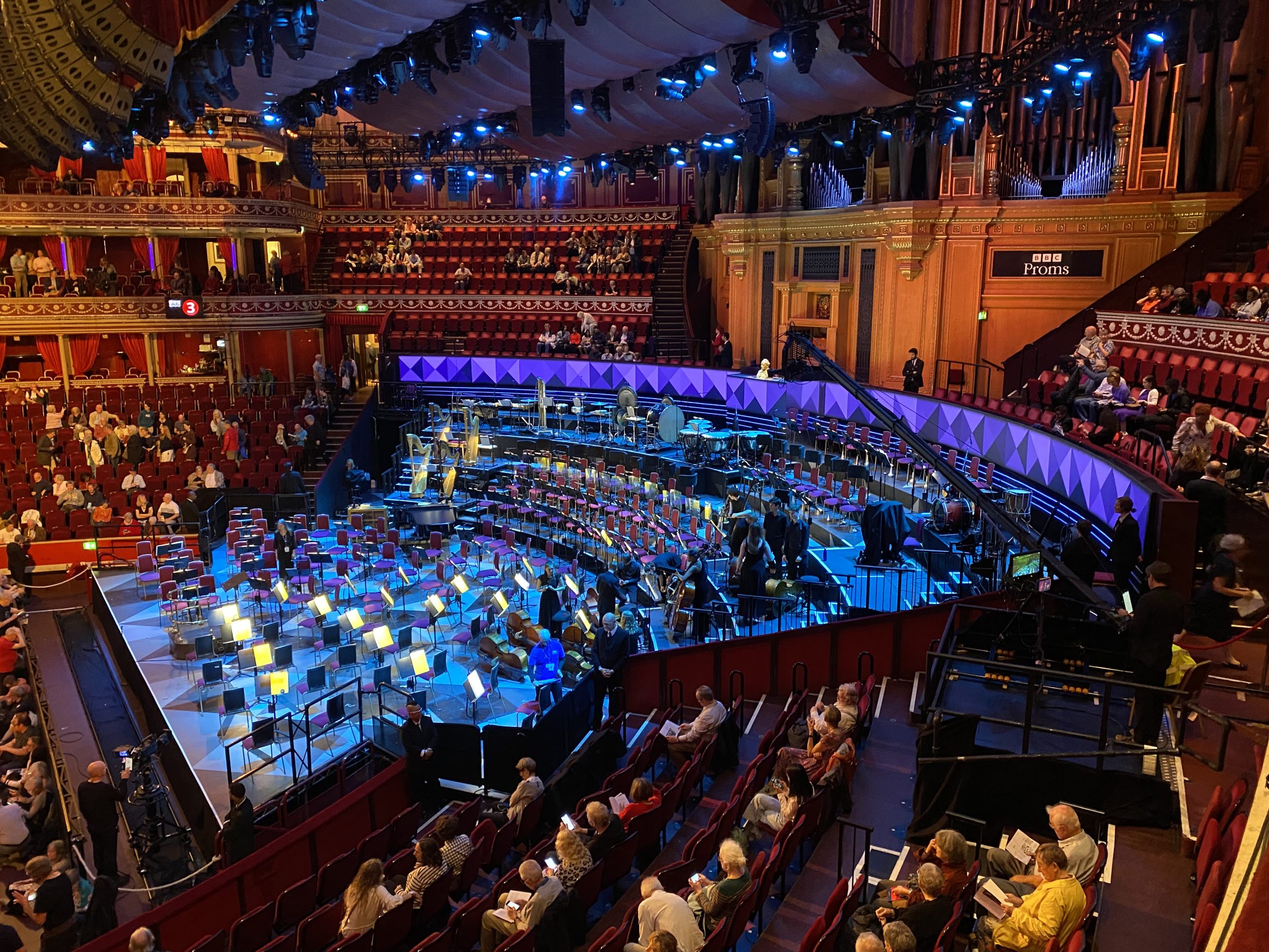 The stage of the Royal Albert Hall