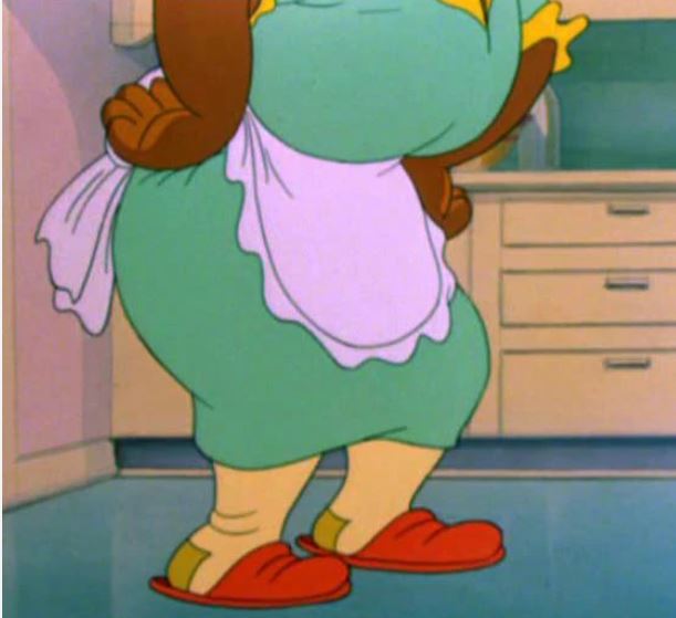 Mammy Two Shoes from the Tom and Jerry cartoons.