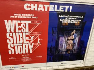 Poster of West Side Story playing at the Theatre du Chatelet until 31/12/23